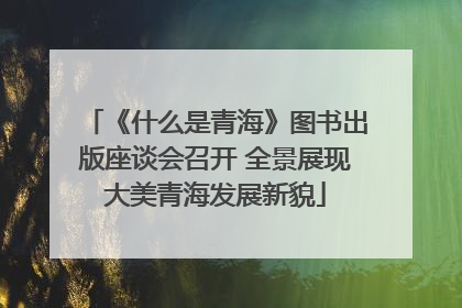 《什么是青海》图书出版座谈会召开 全景展现大美青海发展新貌