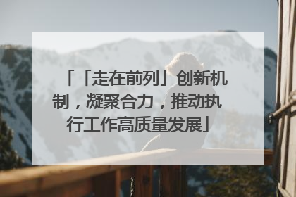 「走在前列」创新机制，凝聚合力，推动执行工作高质量发展