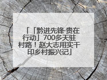「黔进先锋·贵在行动」700多天驻村路！赵大志用实干印乡村振兴记
