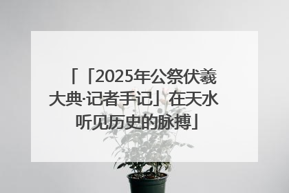 「2025年公祭伏羲大典·记者手记」在天水 听见历史的脉搏