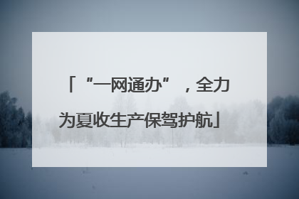 “一网通办”，全力为夏收生产保驾护航