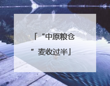 “中原粮仓”麦收过半
