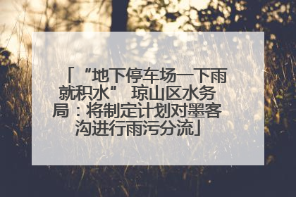 “地下停车场一下雨就积水” 琼山区水务局：将制定计划对墨客沟进行雨污分流