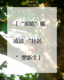 “家庭”暖戒途 “社区”塑新生