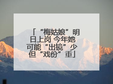 “梅姑娘”明日上岗 今年她可能“出镜”少但“戏份”重