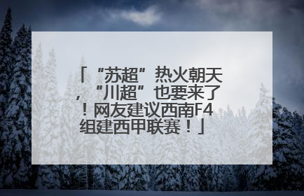 “苏超”热火朝天，“川超”也要来了！网友建议西南F4组建西甲联赛！