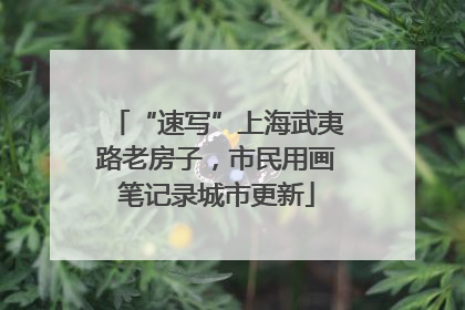 “速写”上海武夷路老房子，市民用画笔记录城市更新