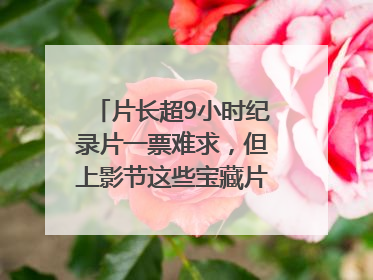 片长超9小时纪录片一票难求，但上影节这些宝藏片还有余票