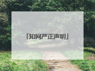 知网严正声明