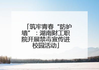 筑牢青春“防护墙”：湖南财工职院开展禁毒宣传进校园活动