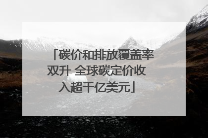 碳价和排放覆盖率双升 全球碳定价收入超千亿美元
