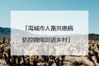 禹城市人畜共患病防控微电影进乡村
