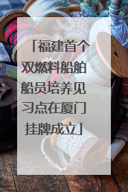 福建首个双燃料船舶船员培养见习点在厦门挂牌成立
