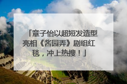 章子怡以超短发造型亮相《酱园弄》剧组红毯，冲上热搜！