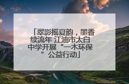 翠影摇夏韵，墨香续流年 江油市太白中学开展“一木环保”公益行动