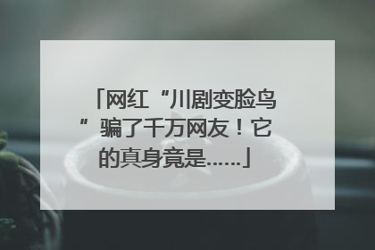 网红“川剧变脸鸟”骗了千万网友！它的真身竟是……