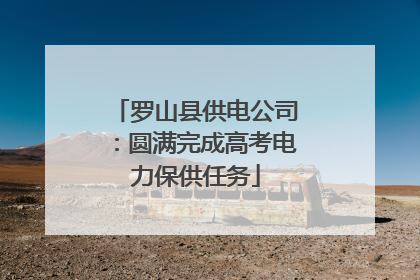 罗山县供电公司：圆满完成高考电力保供任务