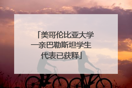 美哥伦比亚大学一亲巴勒斯坦学生代表已获释
