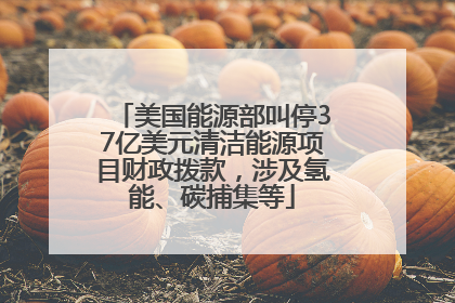 美国能源部叫停37亿美元清洁能源项目财政拨款，涉及氢能、碳捕集等