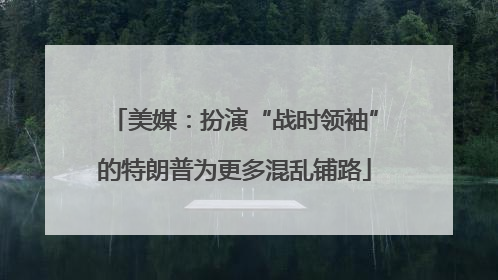 美媒：扮演“战时领袖”的特朗普为更多混乱铺路