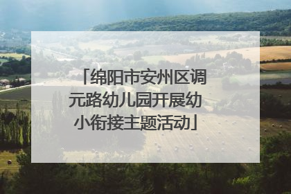 绵阳市安州区调元路幼儿园开展幼小衔接主题活动