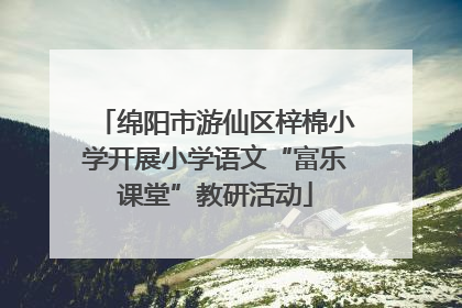 绵阳市游仙区梓棉小学开展小学语文“富乐课堂”教研活动