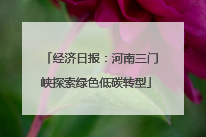 经济日报：河南三门峡探索绿色低碳转型
