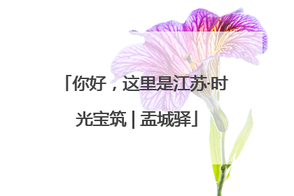 你好，这里是江苏·时光宝筑 | 盂城驿