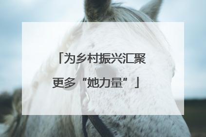 为乡村振兴汇聚更多“她力量”