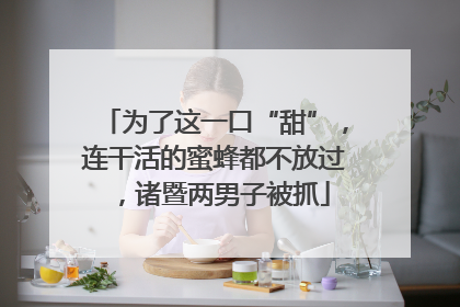 为了这一口“甜”，连干活的蜜蜂都不放过，诸暨两男子被抓