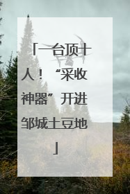 一台顶十人！“采收神器”开进邹城土豆地