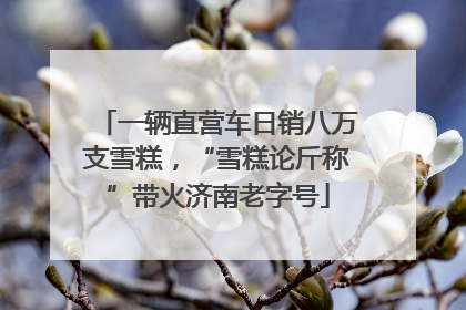 一辆直营车日销八万支雪糕，“雪糕论斤称”带火济南老字号