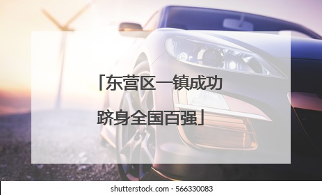 东营区一镇成功跻身全国百强