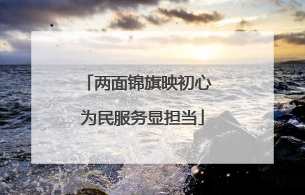 两面锦旗映初心 为民服务显担当