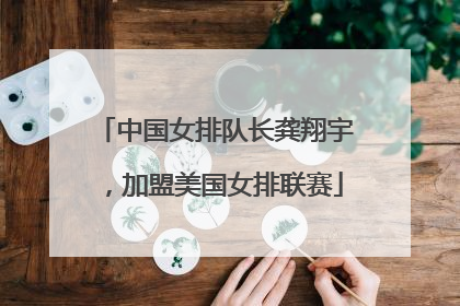 中国女排队长龚翔宇，加盟美国女排联赛