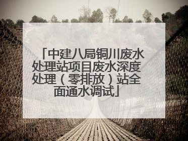 中建八局铜川废水处理站项目废水深度处理（零排放）站全面通水调试