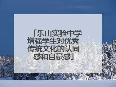 乐山实验中学增强学生对优秀传统文化的认同感和自豪感