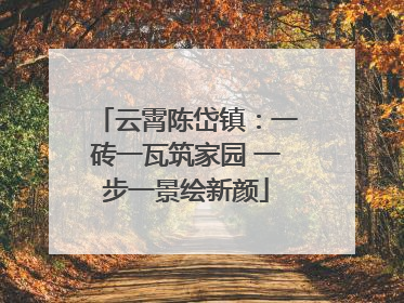云霄陈岱镇：一砖一瓦筑家园 一步一景绘新颜