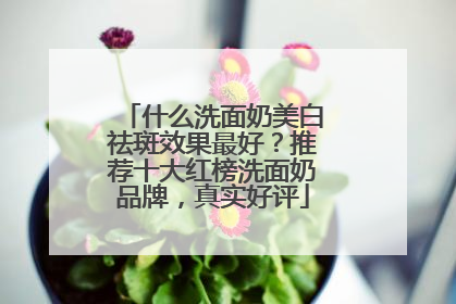 什么洗面奶美白祛斑效果最好？推荐十大红榜洗面奶品牌，真实好评