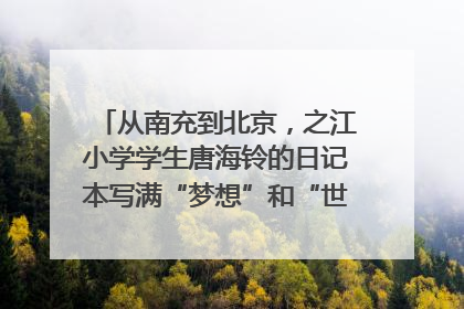 从南充到北京，之江小学学生唐海铃的日记本写满“梦想”和“世界”｜您牵挂的四川