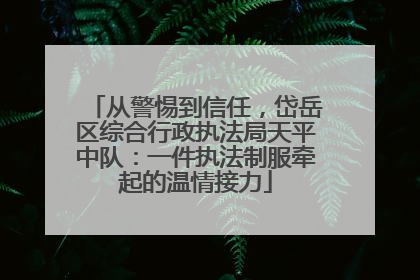 从警惕到信任，岱岳区综合行政执法局天平中队：一件执法制服牵起的温情接力