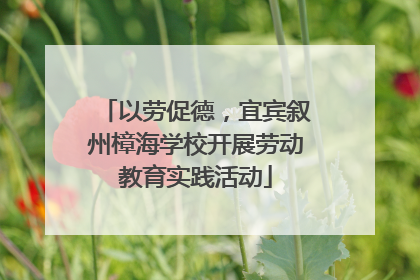 以劳促德，宜宾叙州樟海学校开展劳动教育实践活动