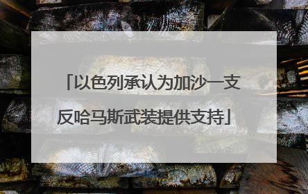 以色列承认为加沙一支反哈马斯武装提供支持