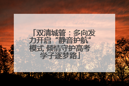 双清城管：多向发力开启“静音护航”模式 倾情守护高考学子逐梦路