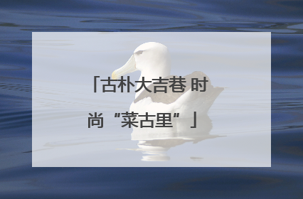 古朴大吉巷 时尚“菜古里”