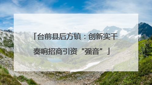 台前县后方镇：创新实干奏响招商引资“强音”