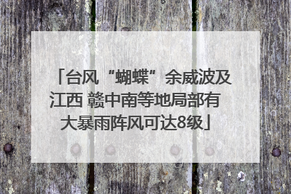 台风“蝴蝶”余威波及江西 赣中南等地局部有大暴雨阵风可达8级
