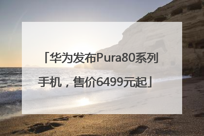 华为发布Pura80系列手机，售价6499元起