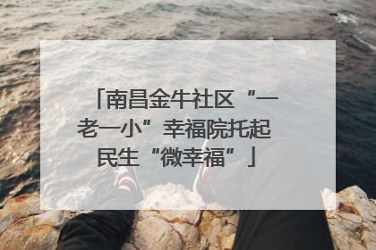 南昌金牛社区“一老一小”幸福院托起民生“微幸福”