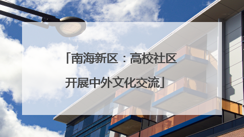 南海新区：高校社区开展中外文化交流